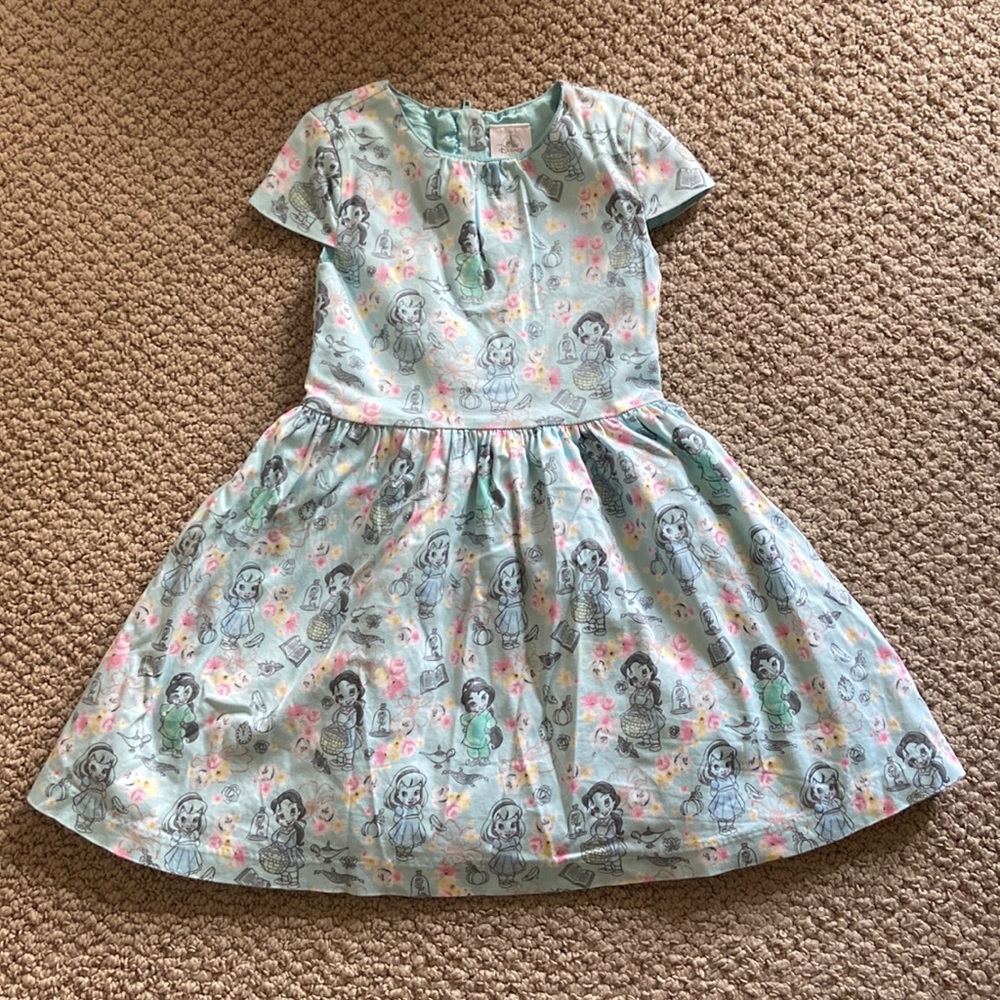 Like New Rare, Aqua, Floral Disney Store Animator’s Collection Princess Dress